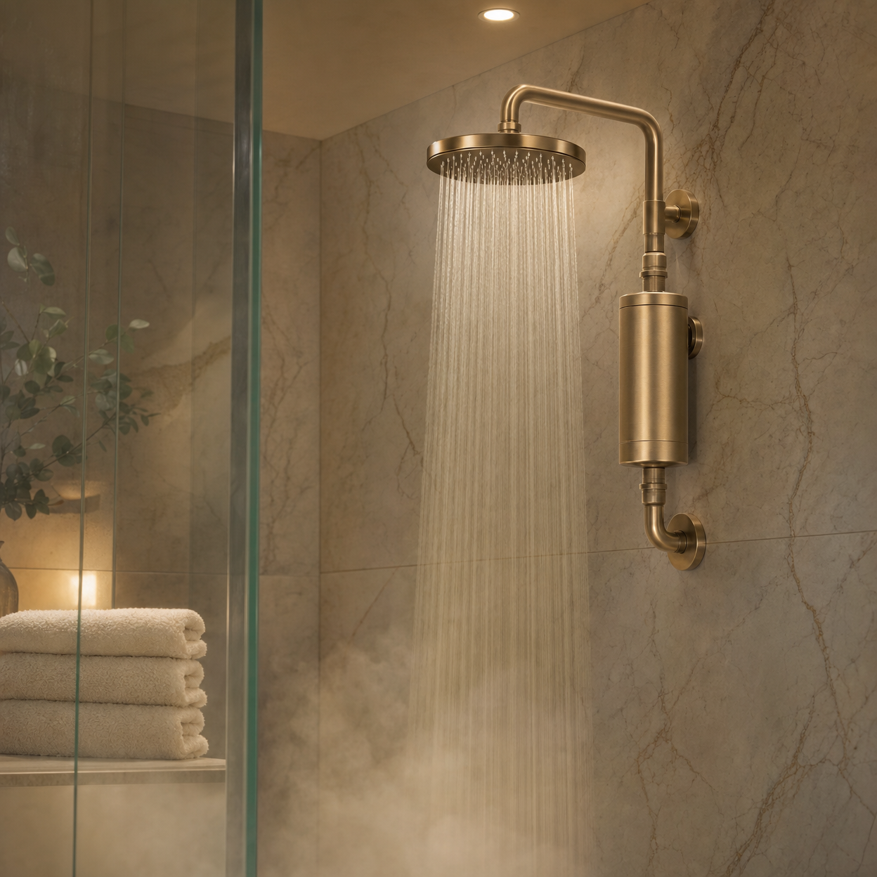 Solaro Haus refined lifestyle: Oasis spa shower in marble bath