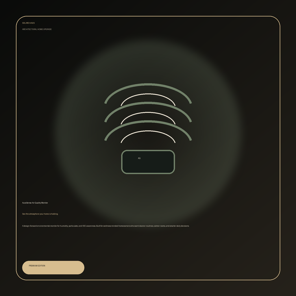 AuraSense Air Quality Monitor by Solaro Haus