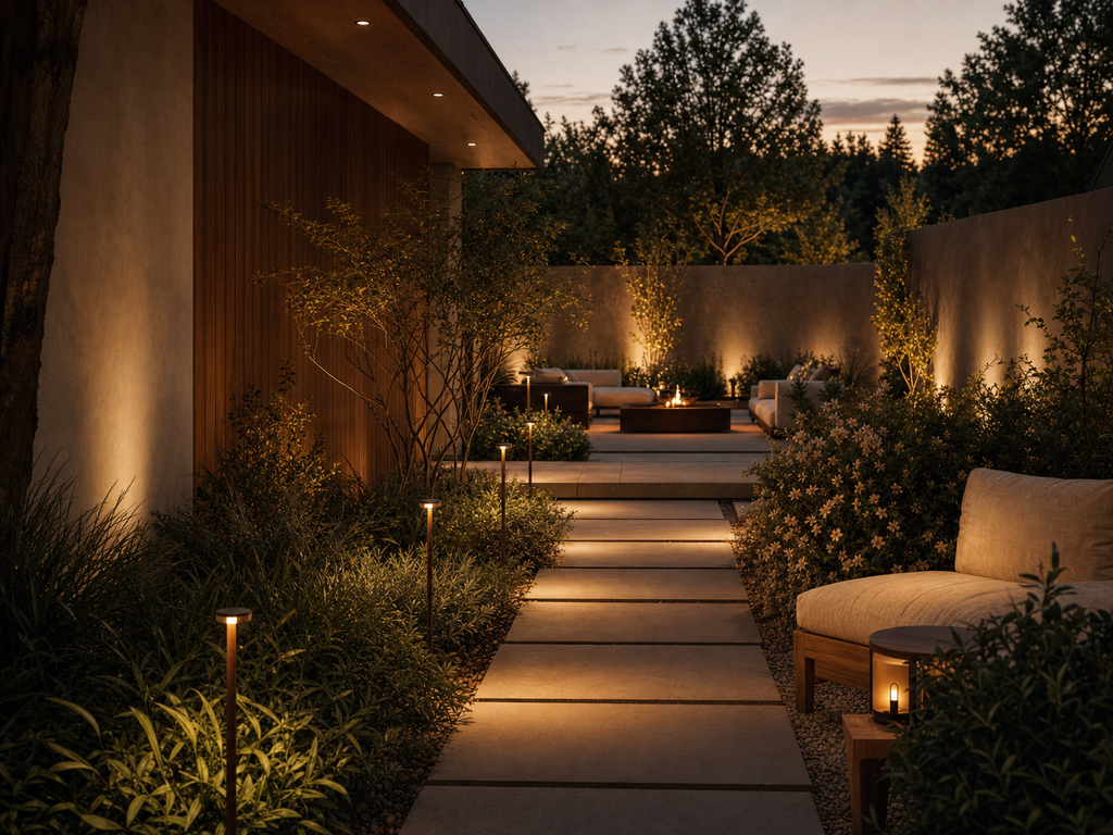 Lumina Modular Garden System — Outdoor modular garden lighting lifestyle