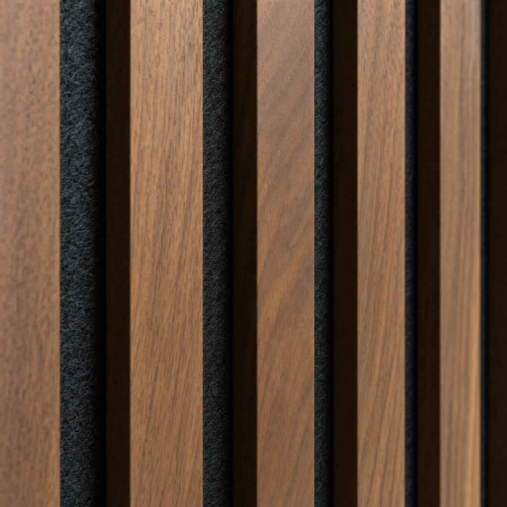 Solaro Haus refined detail: Resonance timber panel texture