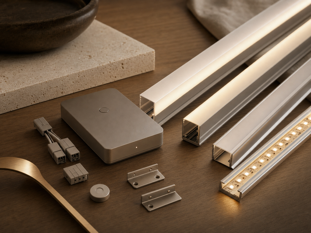 AuraSync Architectural Lighting Kit — Close detail of integrated lighting glow