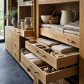 Solaro Haus refined lifestyle: Artisan Oak organization in luxury pantry