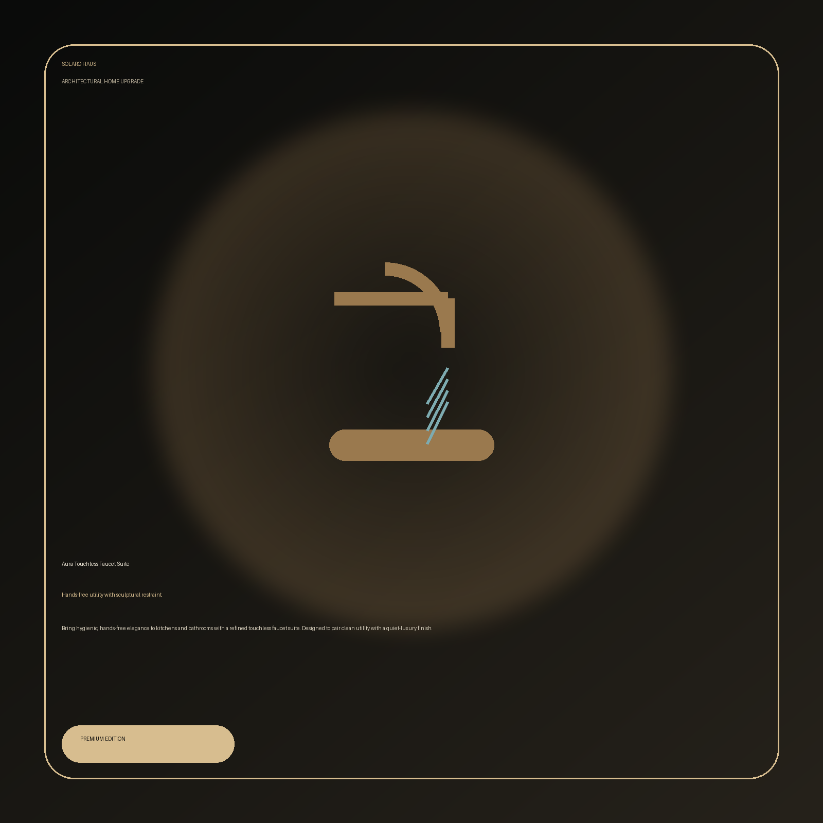 Aura Touchless Faucet Suite by Solaro Haus